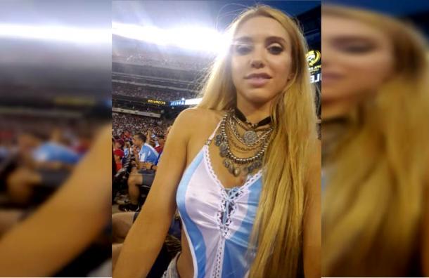 La guapa hincha argentina que se robó las miradas en la final de la Copa América